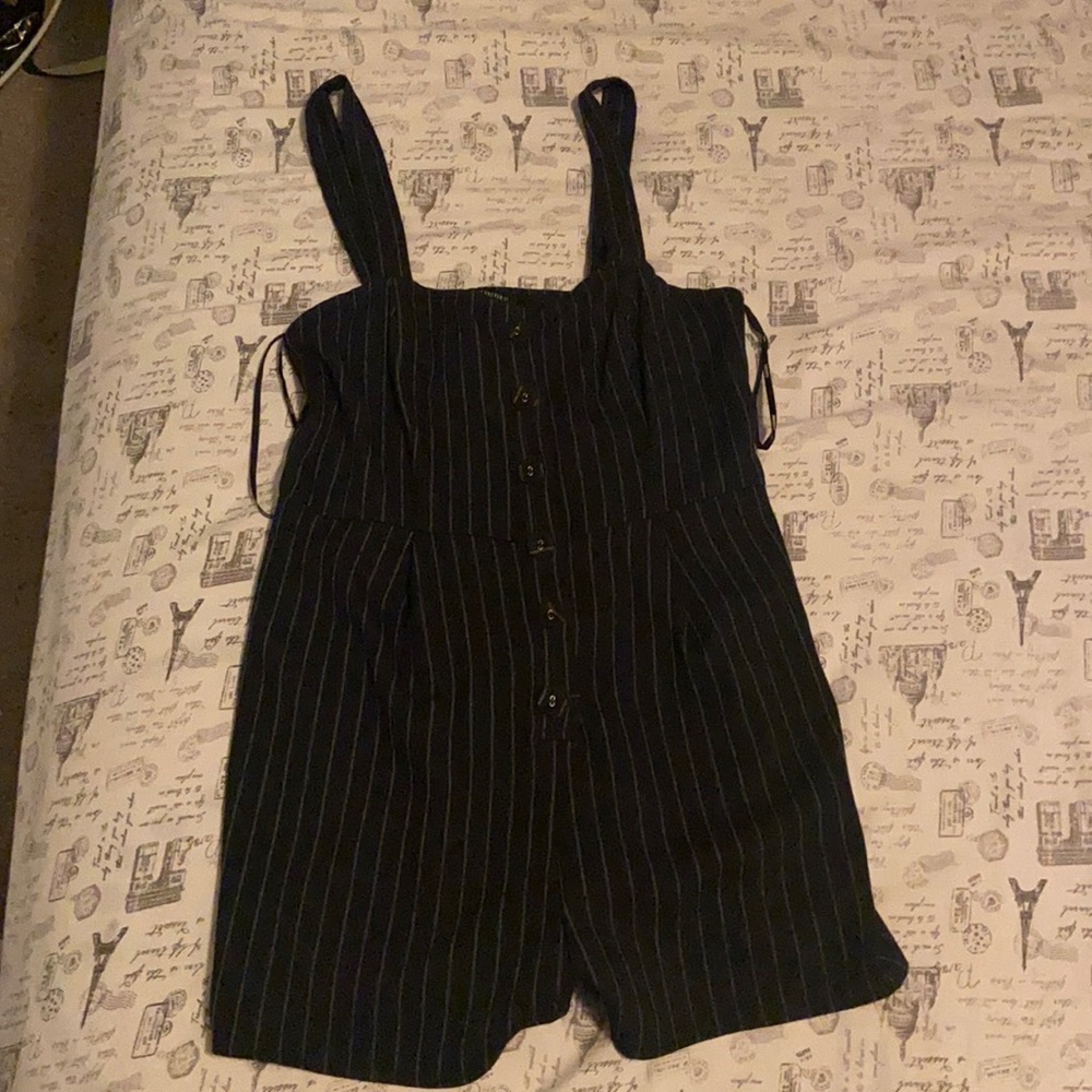 Forever 21 Black/white striped romper